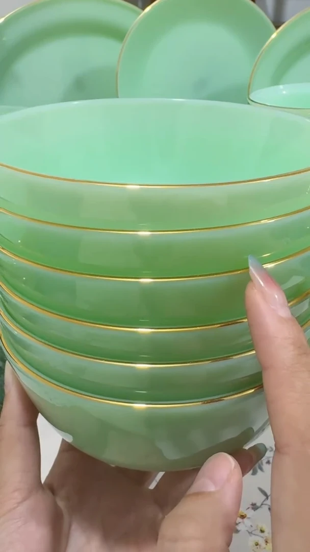 5.5英寸玉瓷碗6个口径13.8厘米