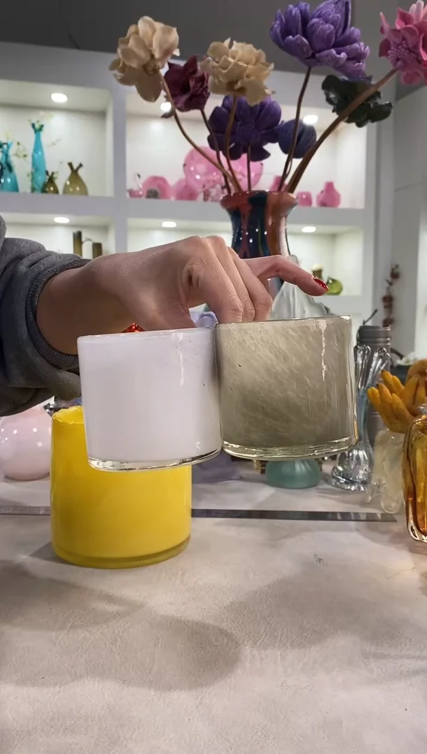 慕忆家手作琉璃花瓶一套