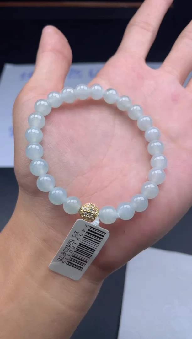 未镶嵌定制翡翠珠串