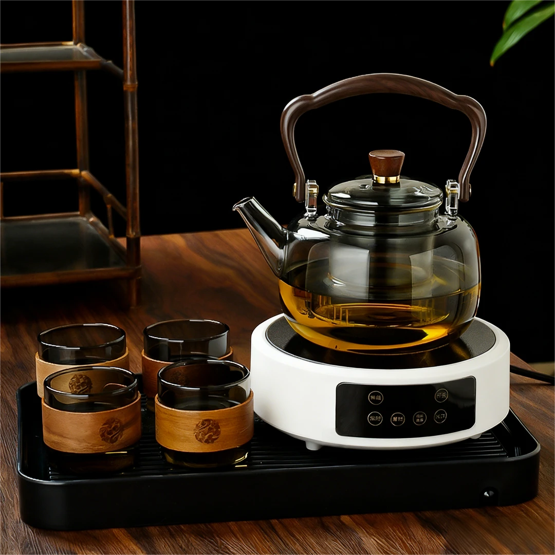 茶壶煮茶器玻璃煮茶壶火锅茶具烧水壶家用保温蒸煮茶壶煮茶器火锅