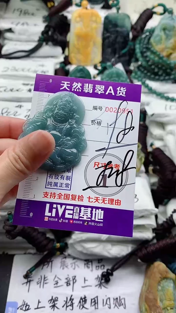 翡翠未镶嵌颈饰星*·