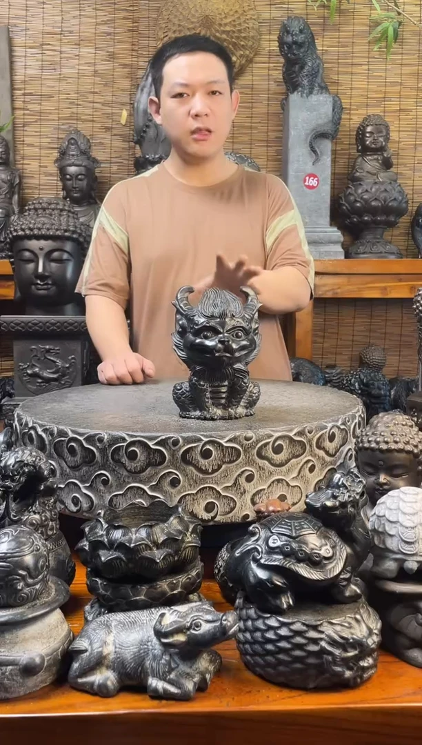 石材20Q版麒麟天然青石雕刻