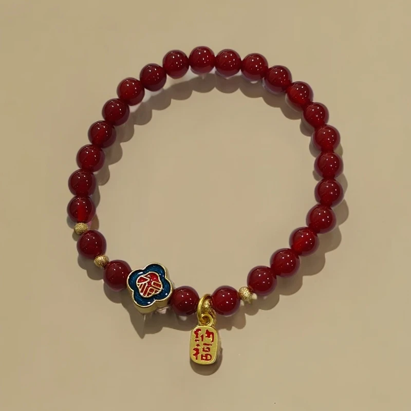 原创设计复古宫廷红玛瑙女款手链-Y0643