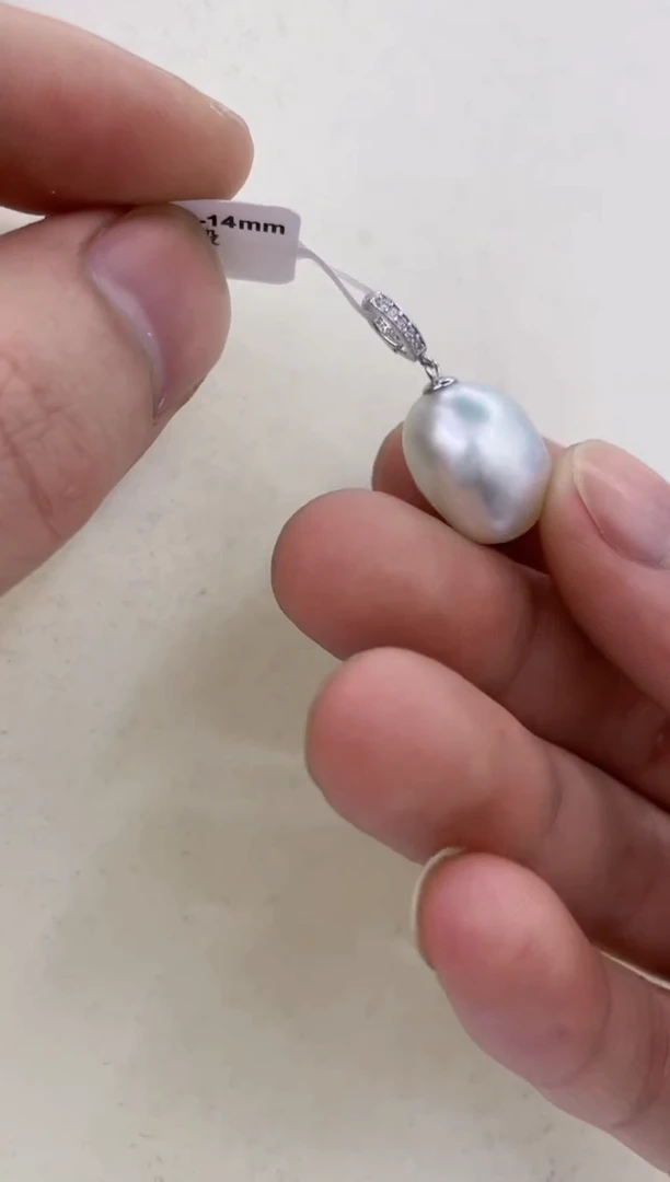 颈饰银S925镶嵌海水珍珠