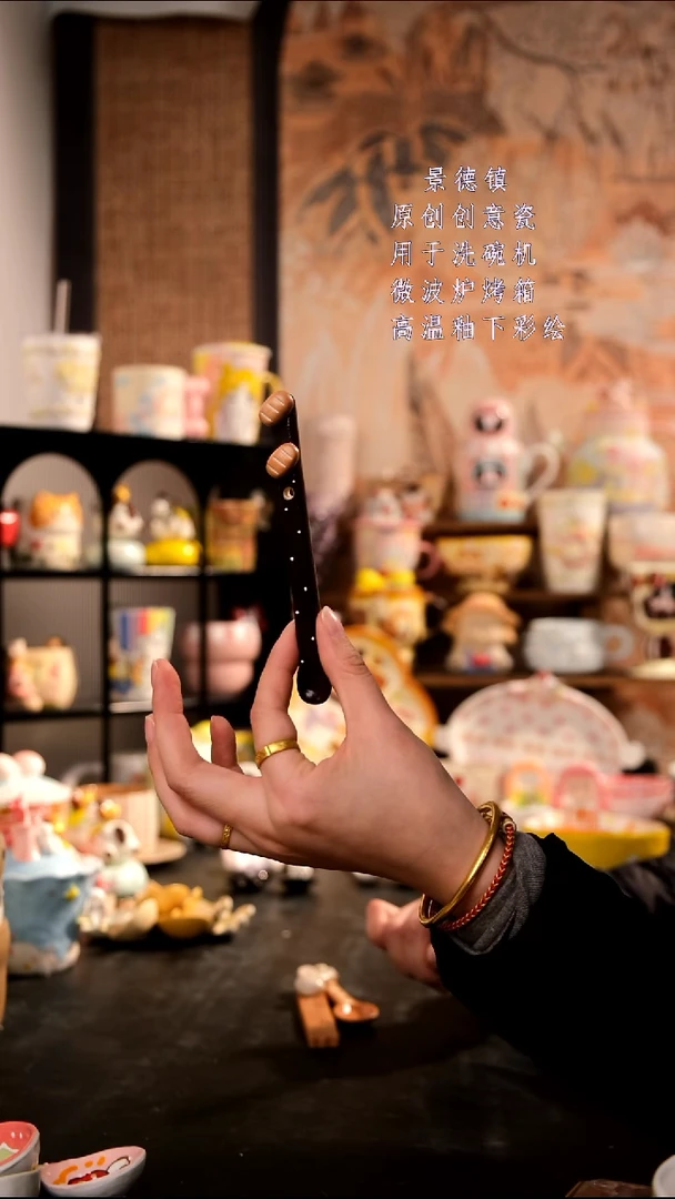 摆件陶旺的可以陶瓷手工手绘设计师款