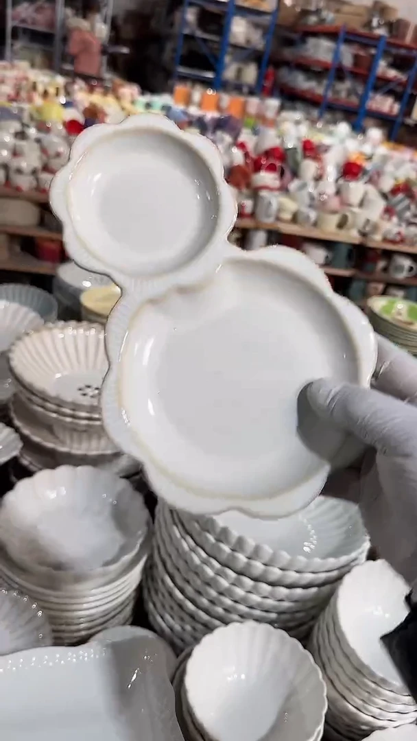 陶瓷2格盘 微瑕凑满20元包邮