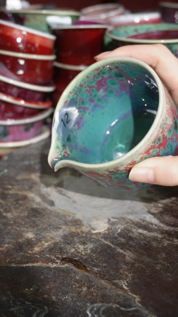 摆件陶精品窑变钧瓷茶器