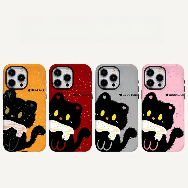 【电镀水凝可爱小猫】适用苹果iPhone17ProMax全包16promax手机壳