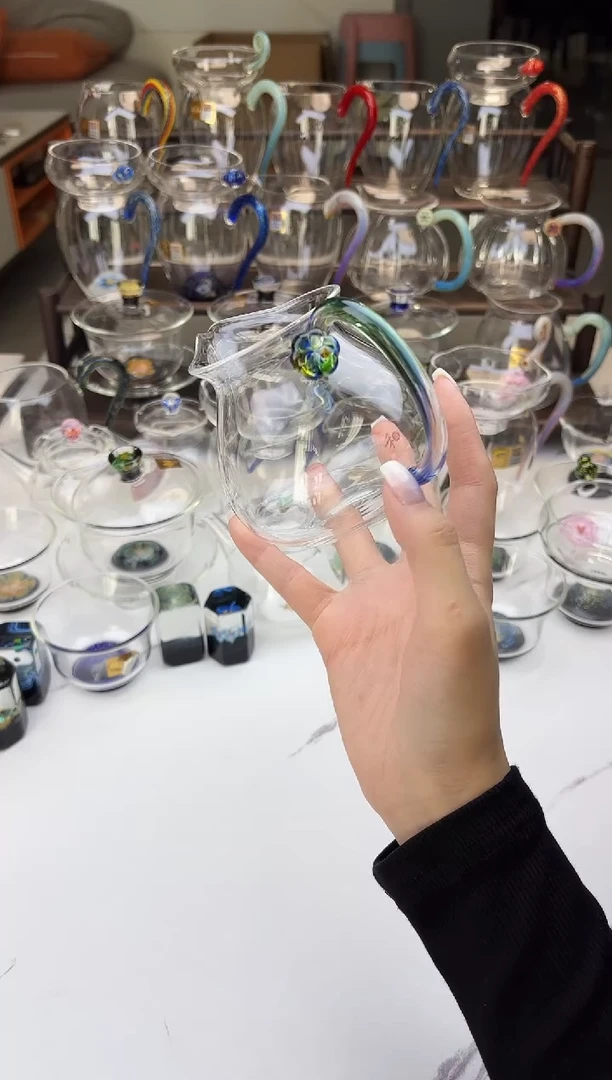 手工艺品玻璃禾器浮莲迷翠