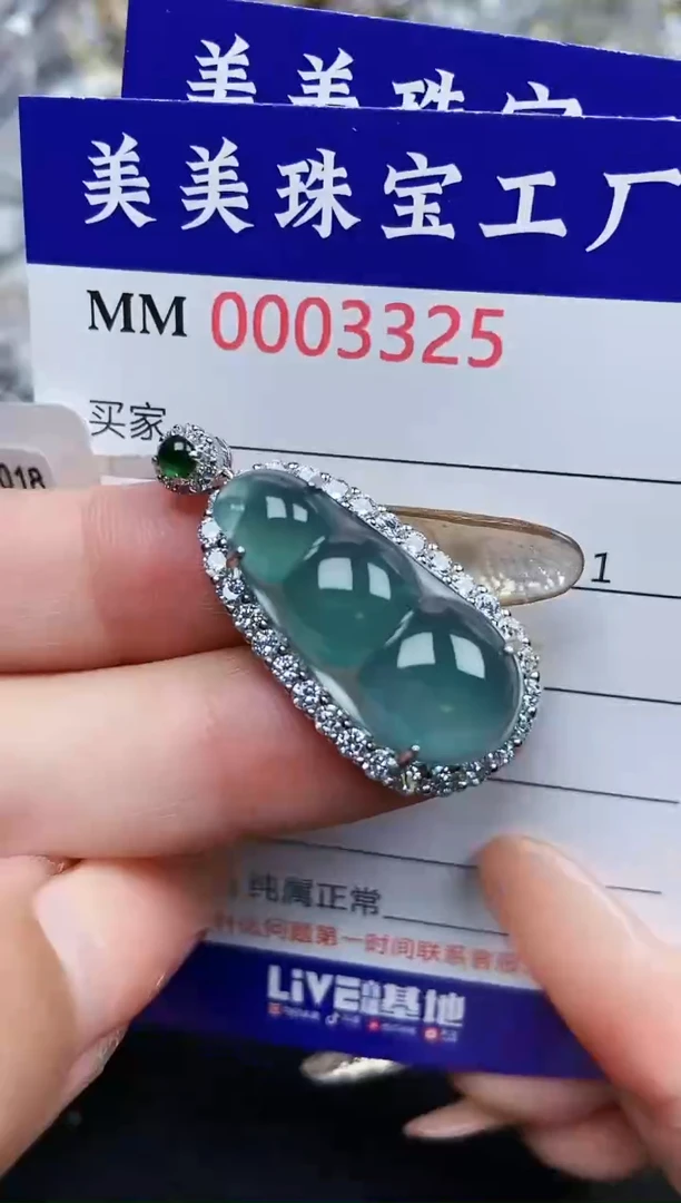 【闪购商品】翡翠颈饰银S925镶嵌3325