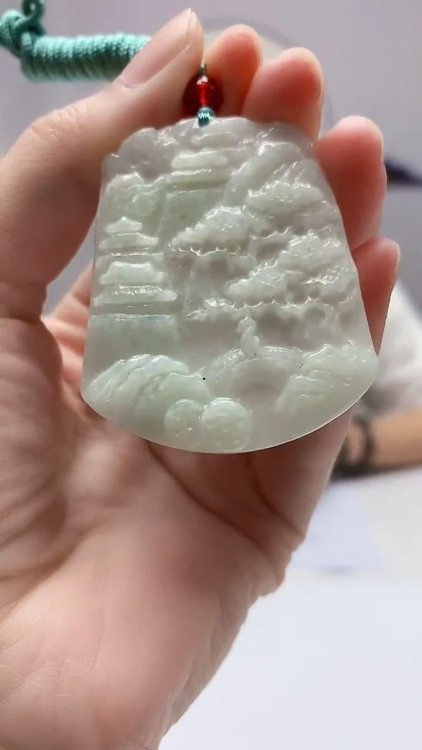 【闪购商品】翡翠颈饰未镶嵌4812zm-JJ挂件2山水