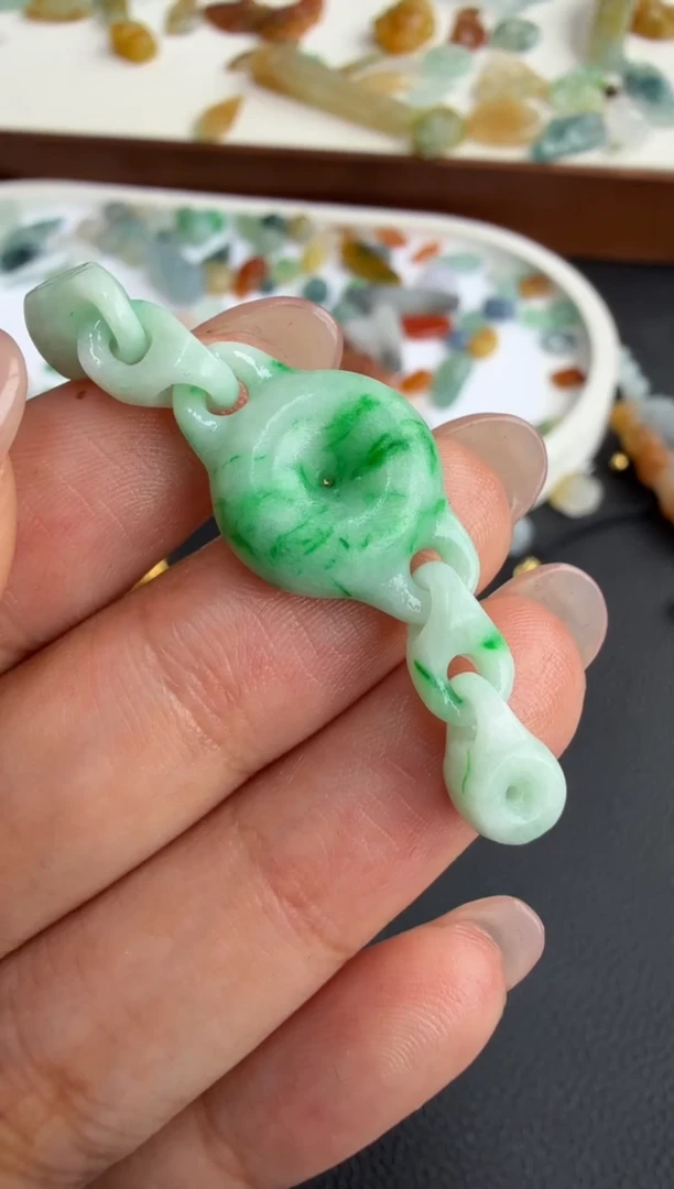 未镶嵌定制翡翠46.4*13.5*5.7