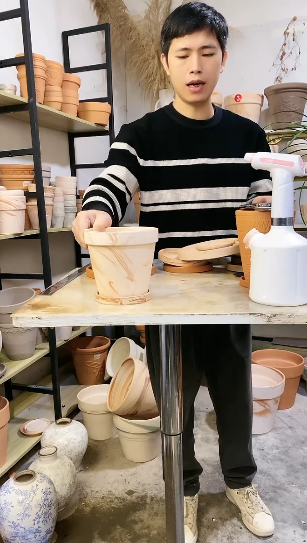 【闪购商品】陶15*14玛奇朵 2盆2托