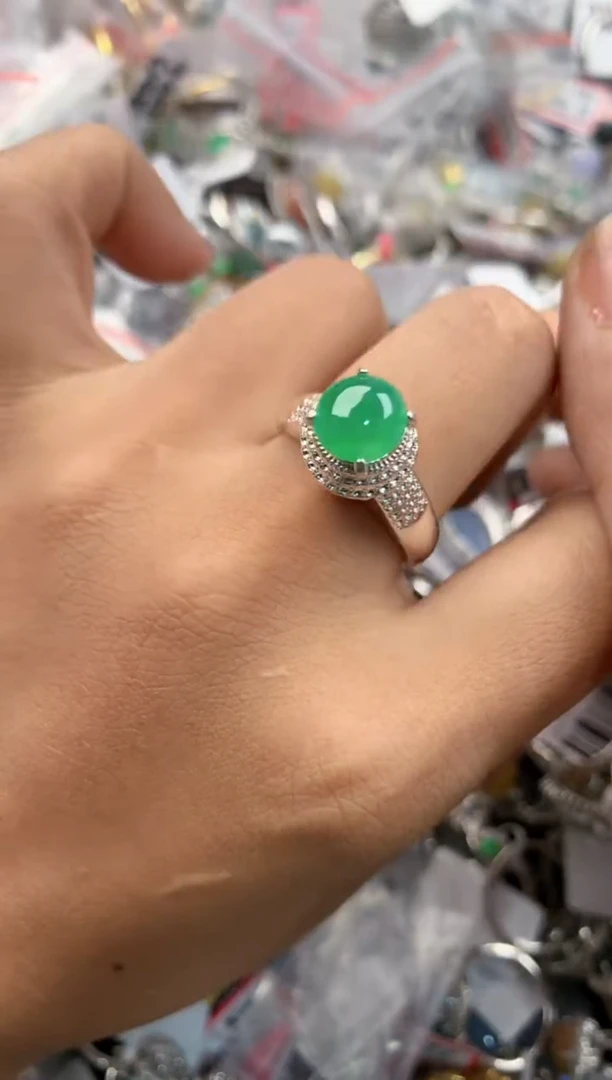 未镶嵌戒指翡翠666----9