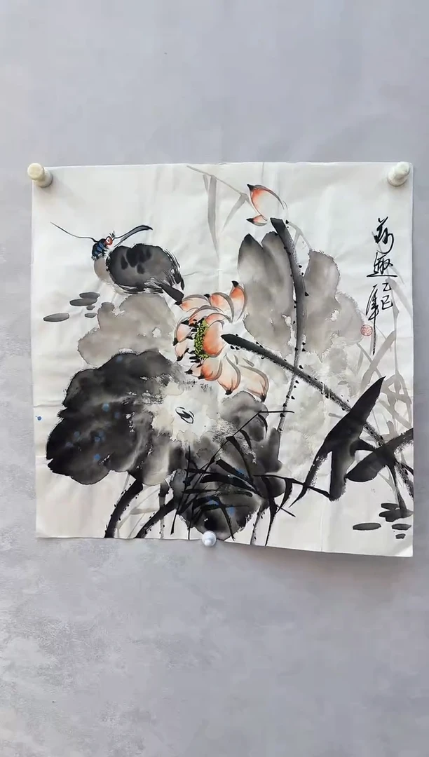 【闪购商品】折扇1黄俊杰老师花鸟画作品