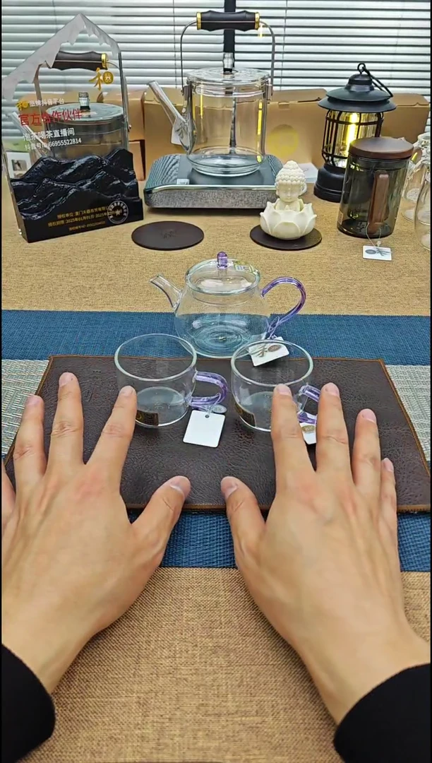 【闪购商品】禾器青云壶加二对清尚杯浅紫色金标