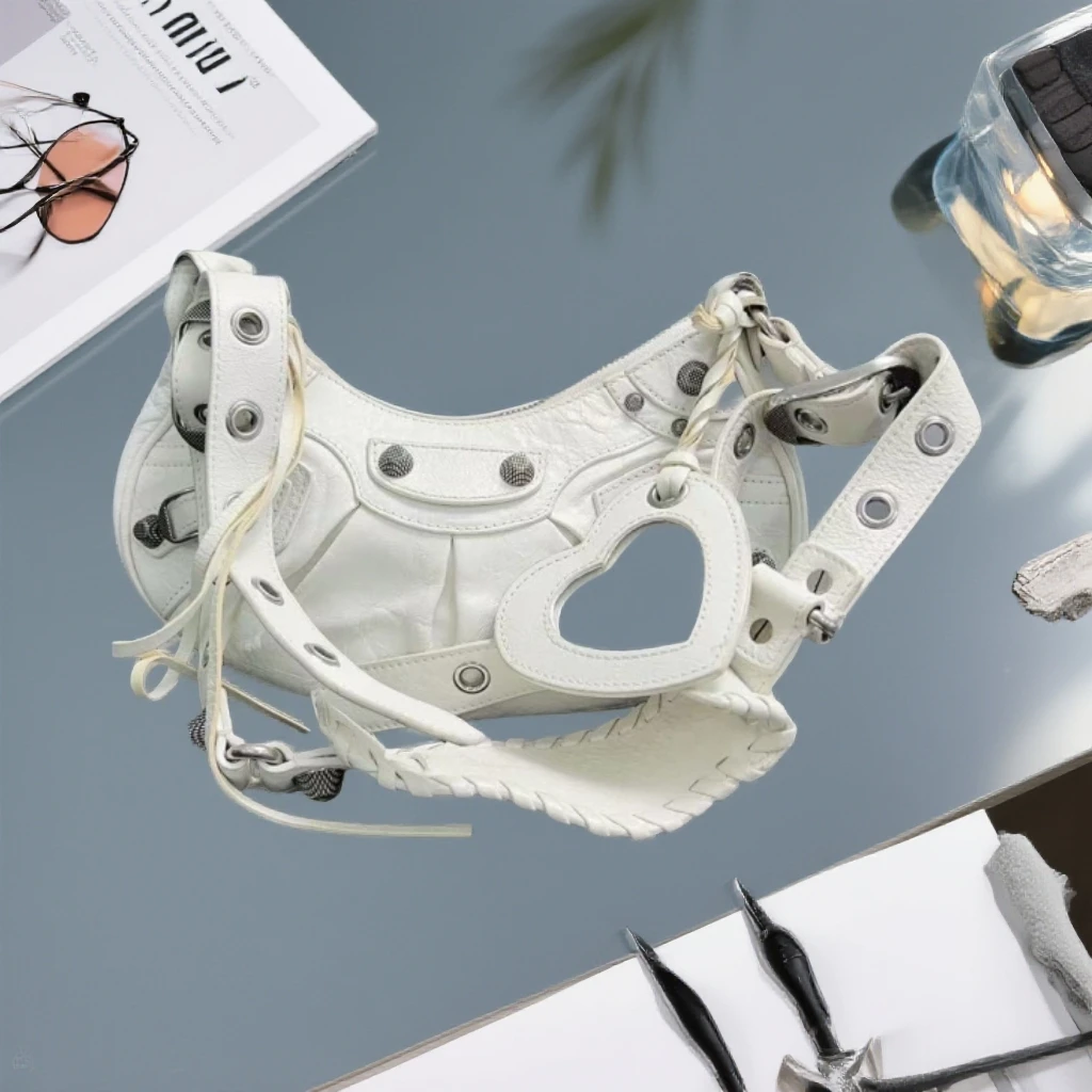 95新 Balenciaga/巴黎世家   白色机车包  1828 3906