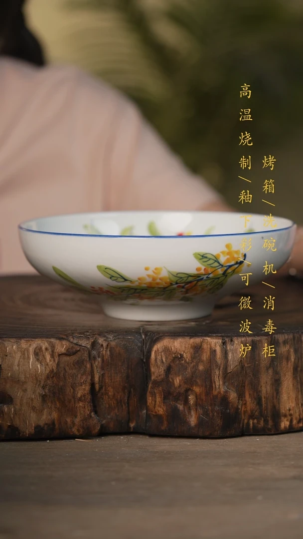 瓷片景德镇高温釉下彩可微波烤箱洗碗机