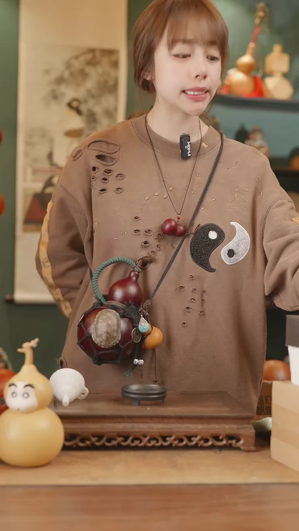 【闪购商品】294号精品天然大漆工艺防渗内胆酒葫芦~