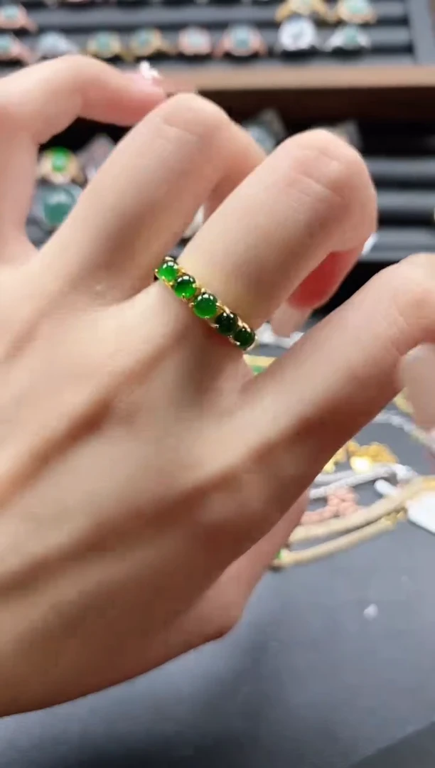 【闪购商品】翡翠戒指银S925镶嵌51511-20