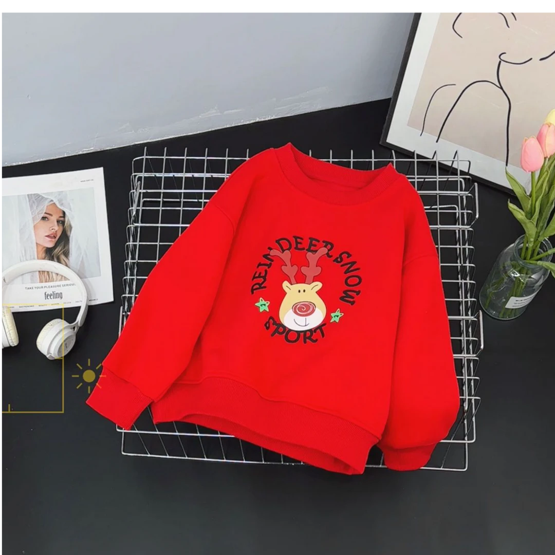 05高端专享加绒圆领卫衣红色