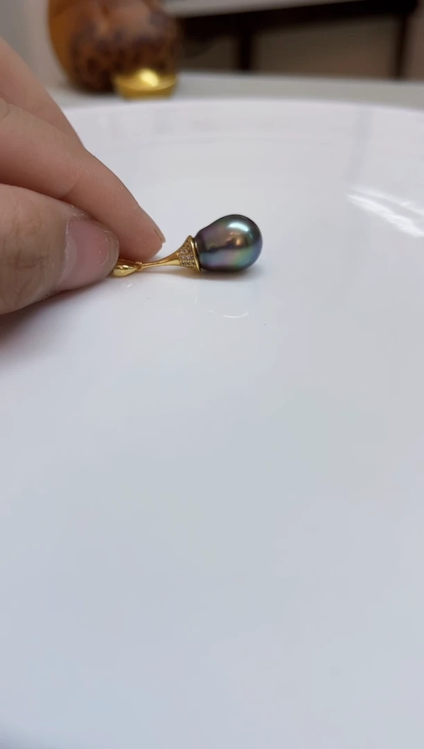 银S925镶嵌颈饰海水珍珠10mm