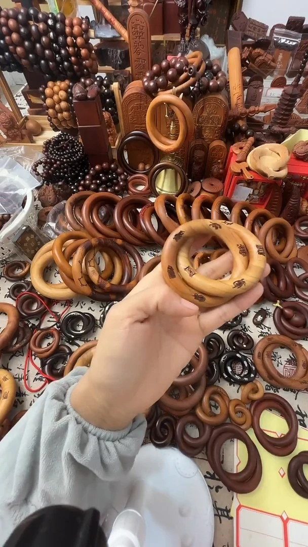 枣木乾坤圈50圈口桃 木