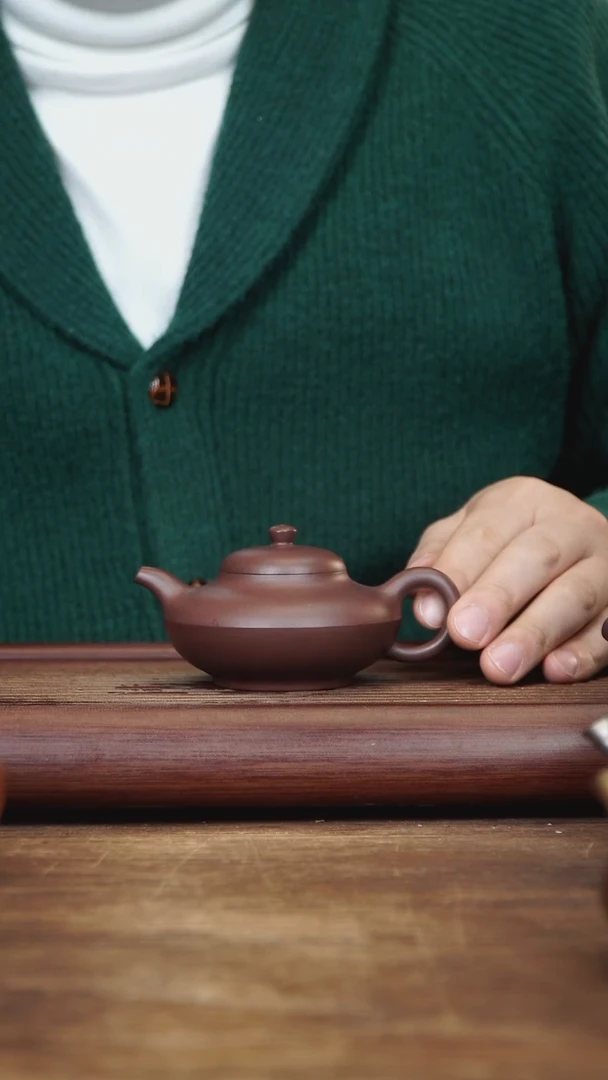 【闪购商品】紫砂茶壶150ml 合欢 家藏紫茄泥