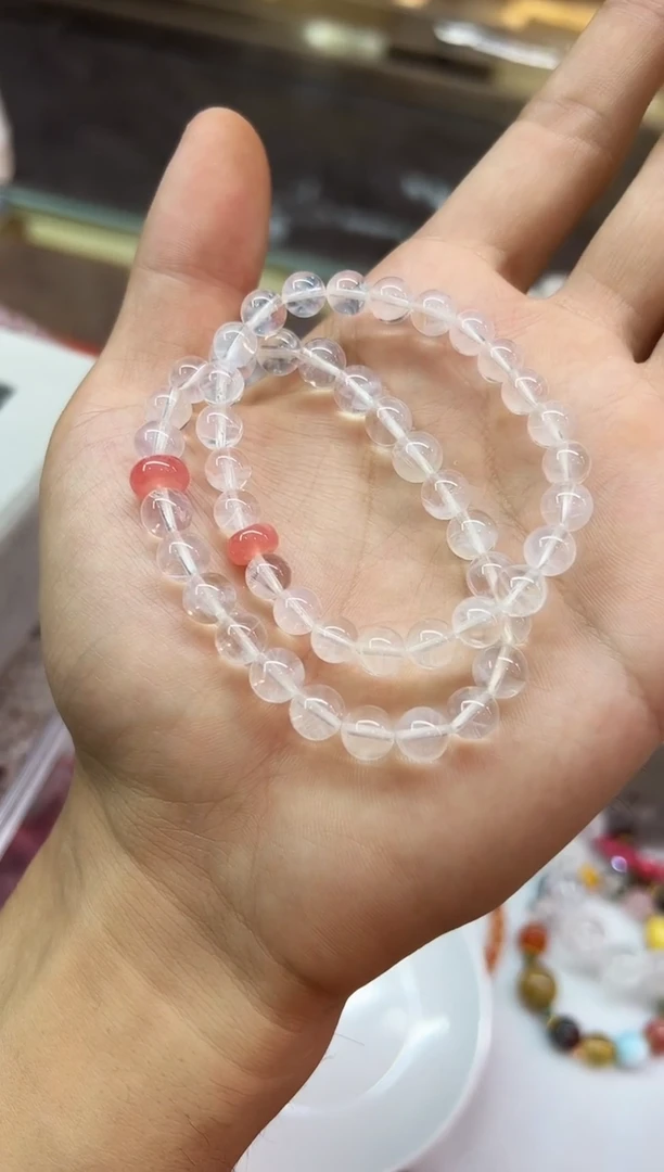 未镶嵌手串水晶蓝针水晶手串 多样性发其一 7mm+