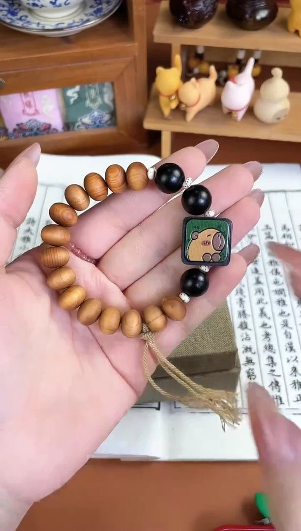 非洲檀香无事牌菩提木质串珠手串/多发性其一/不带盒子