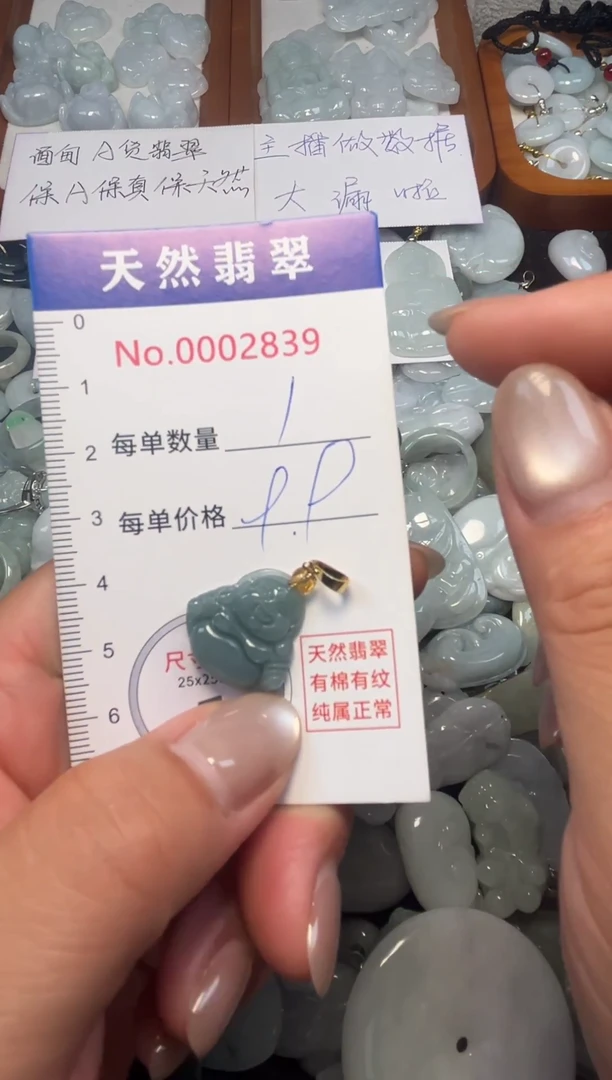 翡翠未镶嵌吊坠(不含链)2839