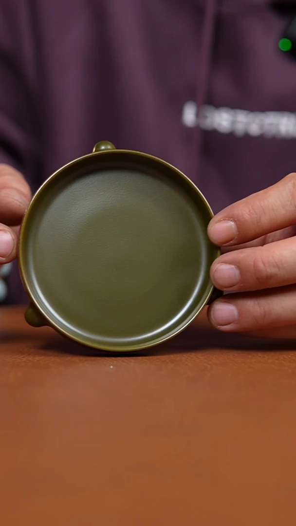 瓷片茶叶沫鳝鱼黄三足洗9口一级