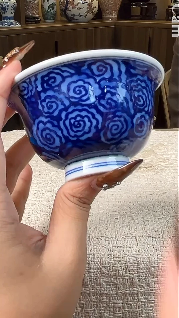 瓷片景德镇毛仔柴窑杯
