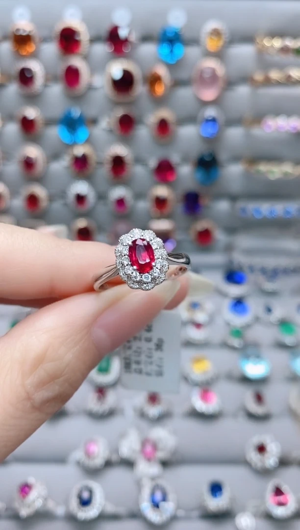 【闪购商品】红宝石18K金戒指18K金镶嵌1