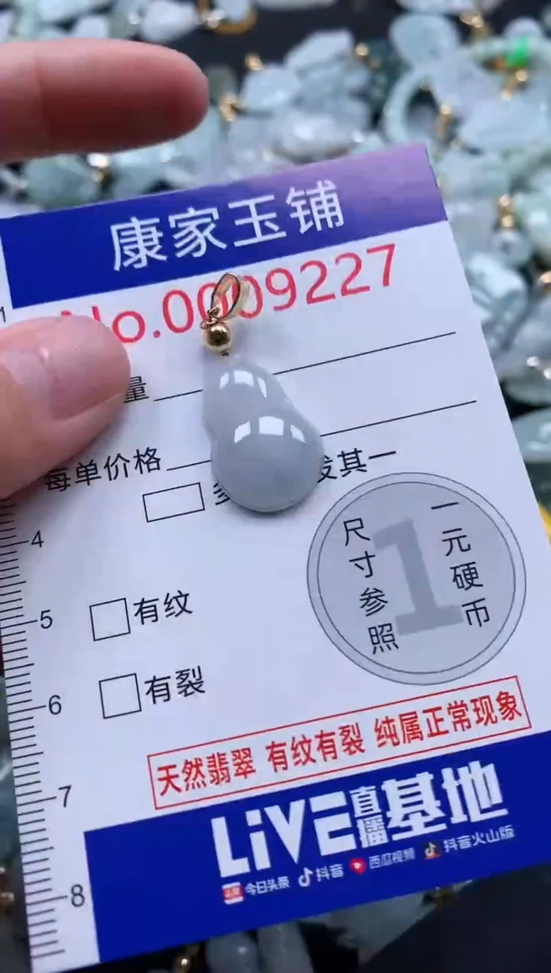 翡翠未镶嵌吊坠(不含链)9227