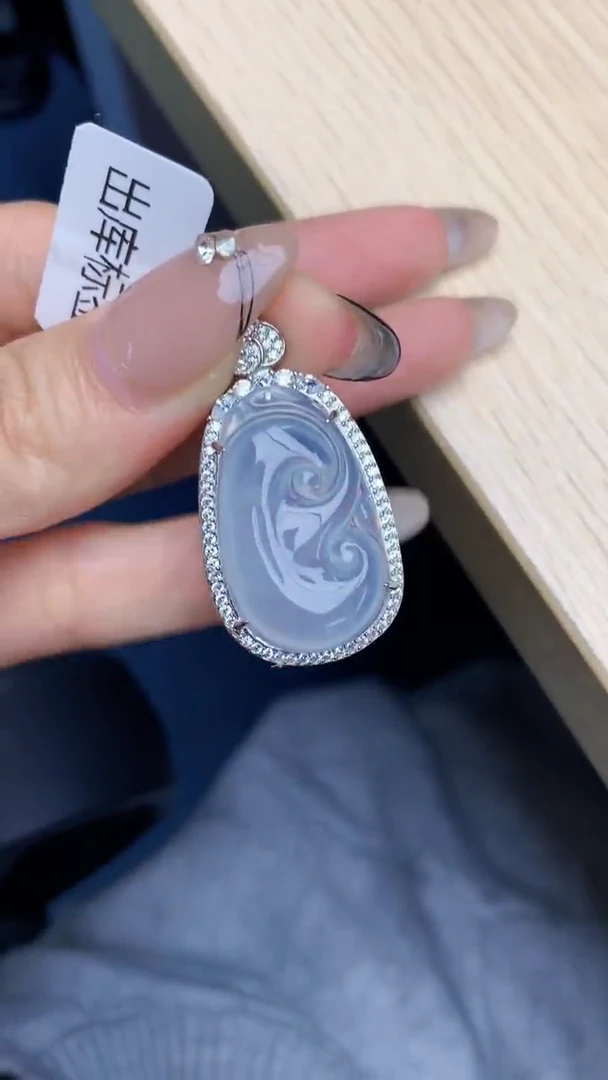 颈饰未镶嵌翡翠天然缅甸翡翠a货百元以上9元证书费自理