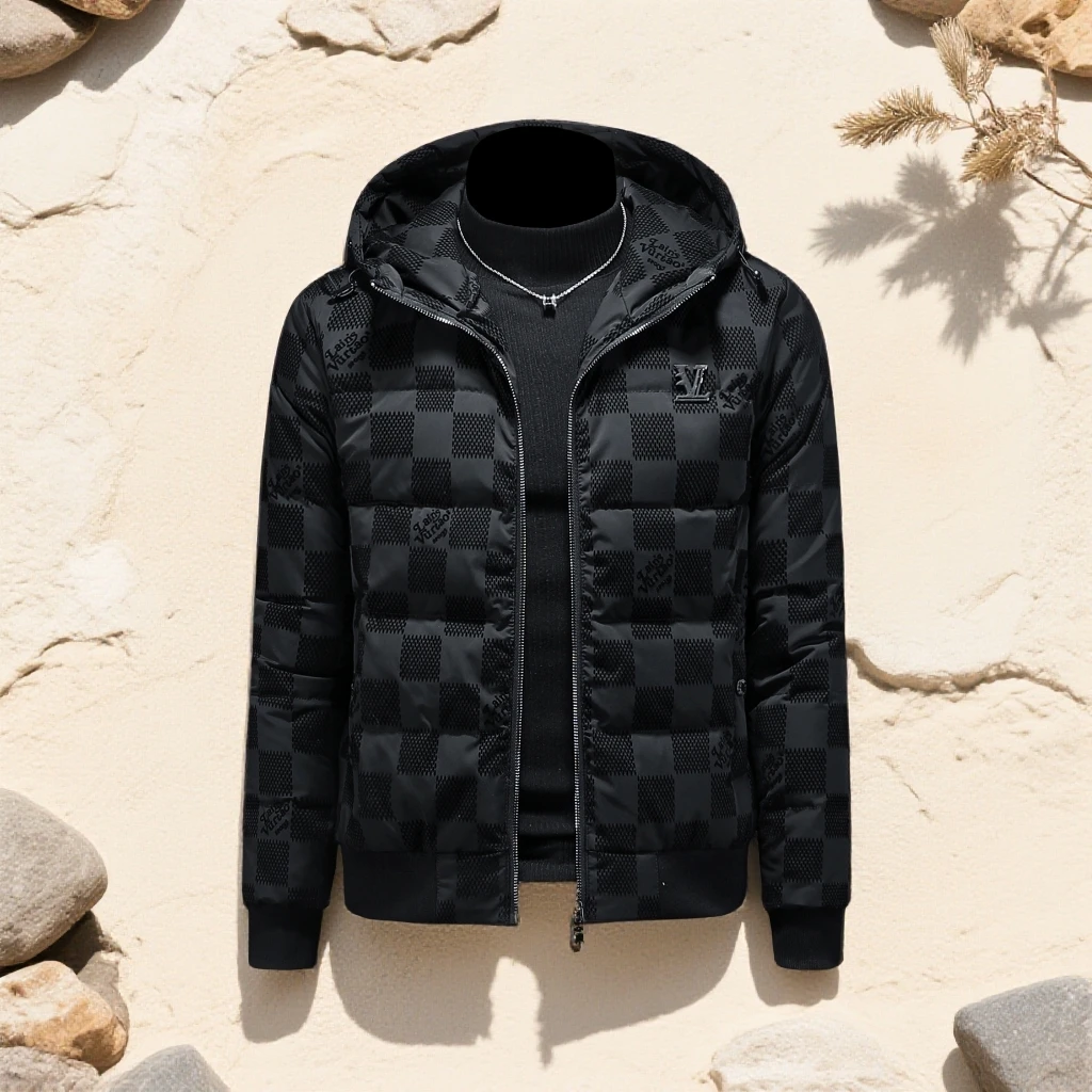 诺顿雷斯连帽羽绒服男款冬季新款潮流青年短款修身加厚羽绒衣外套