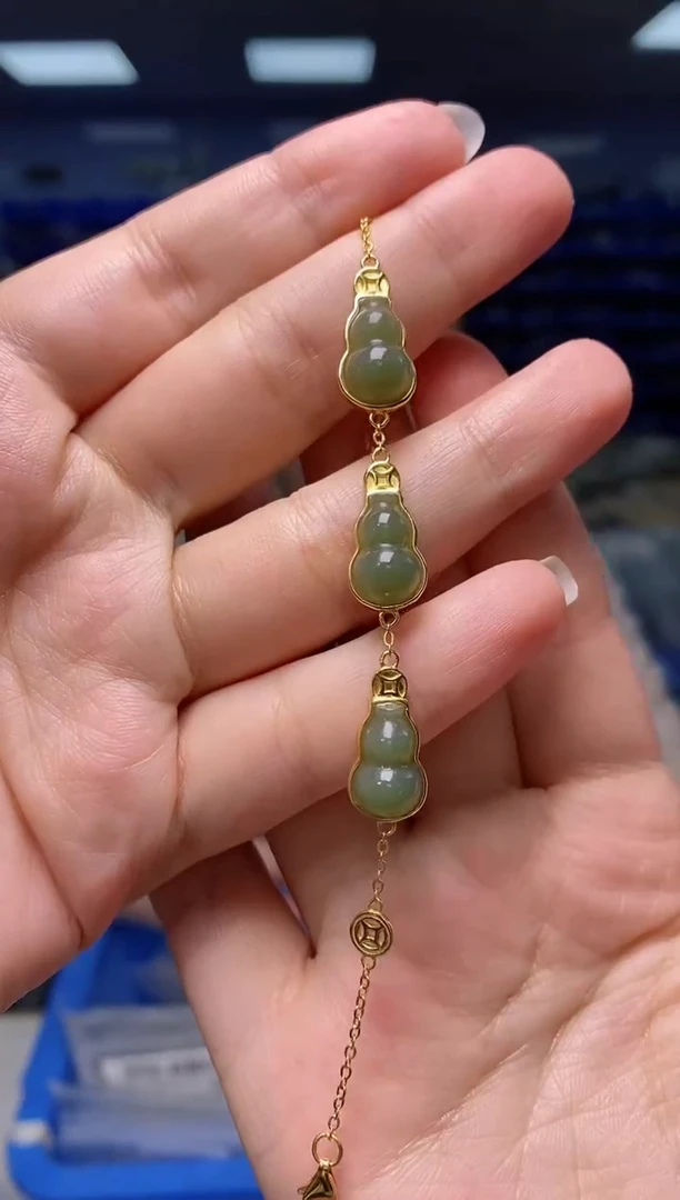 【闪购商品】和田玉手链银S925镶嵌   SL4634