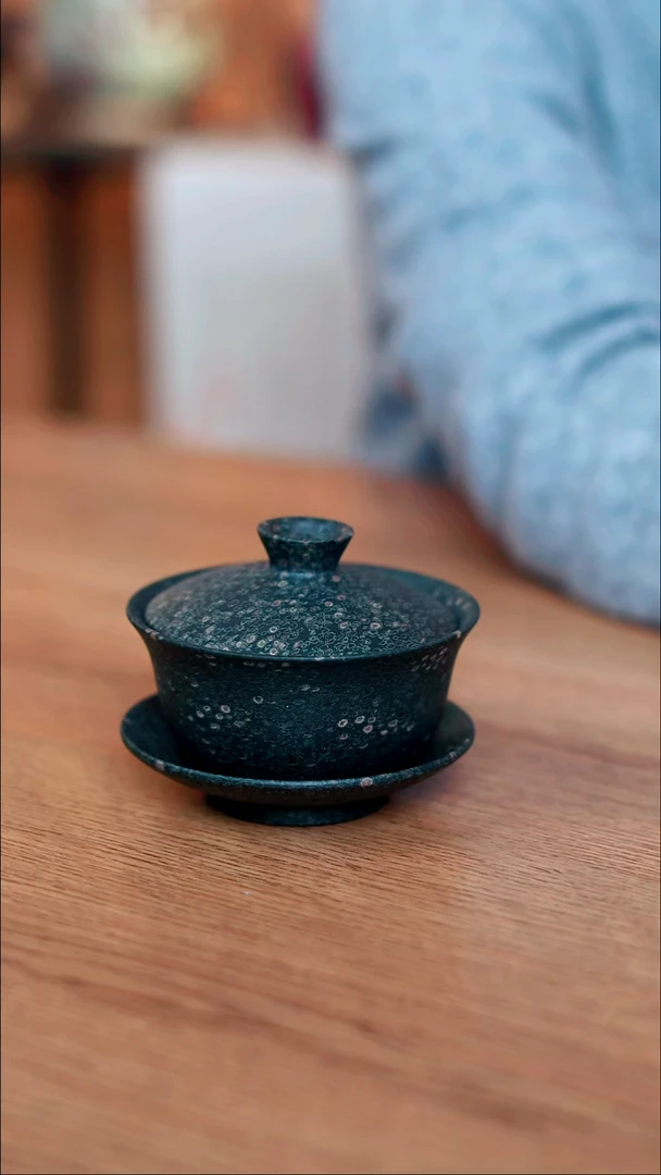 寻武记安山玉三才盖碗