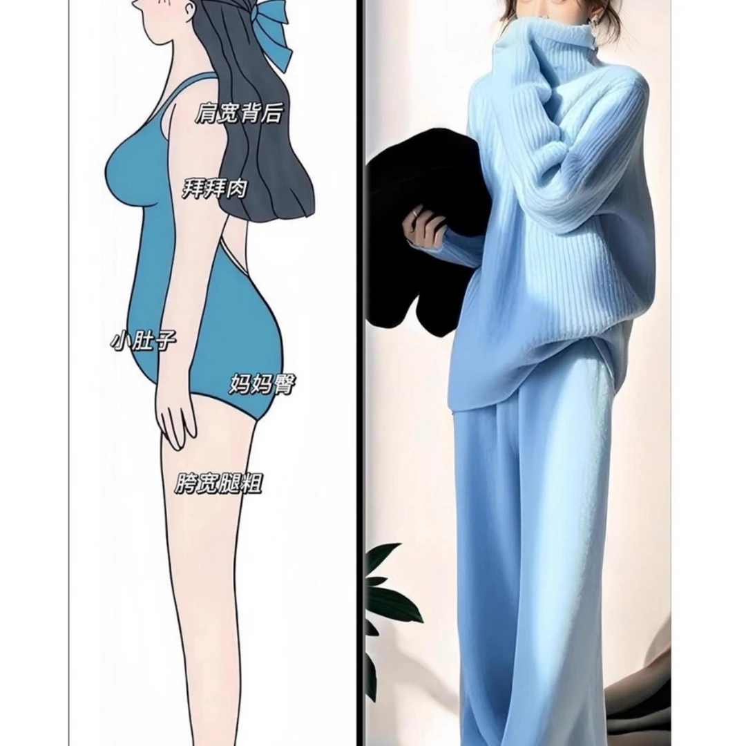 大码胖mm韩系减龄冬装搭配一整套高领毛衣休闲裤子慵懒两件套装女