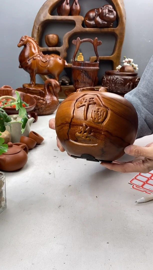 香樟木69精品苹果摆件/尺寸