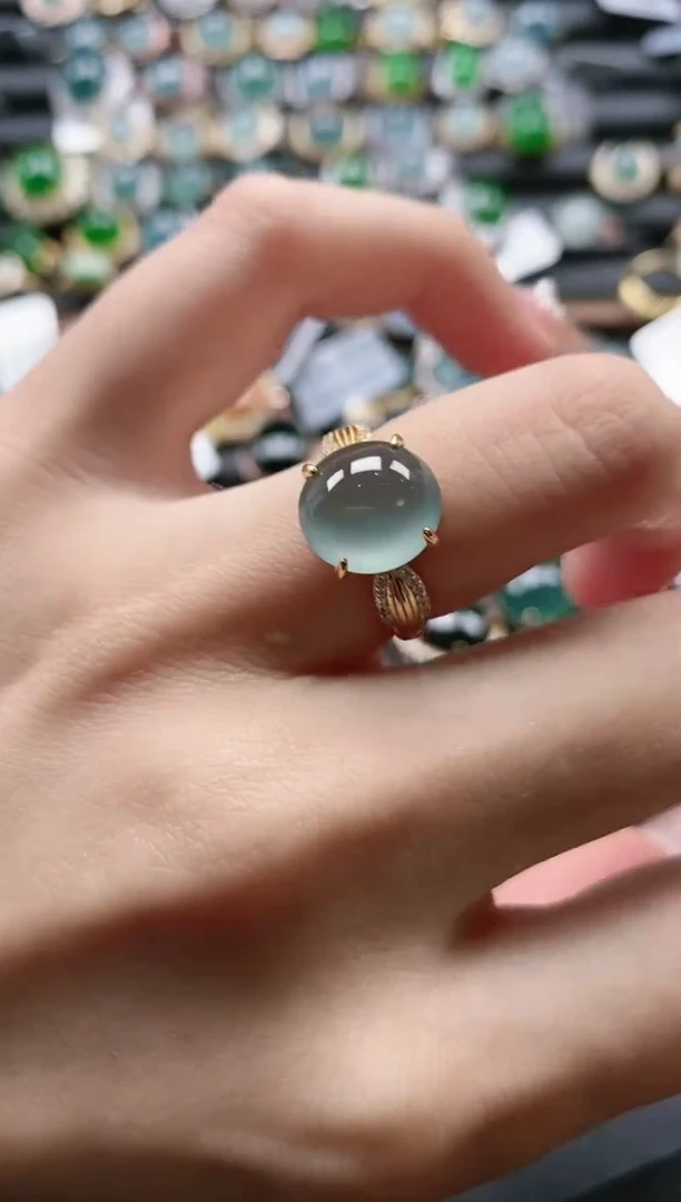 【闪购商品】翡翠戒指银S925镶嵌515151