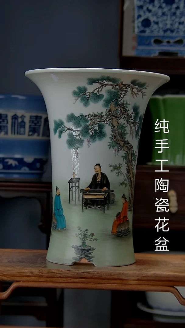 景德镇陶瓷手工花盆