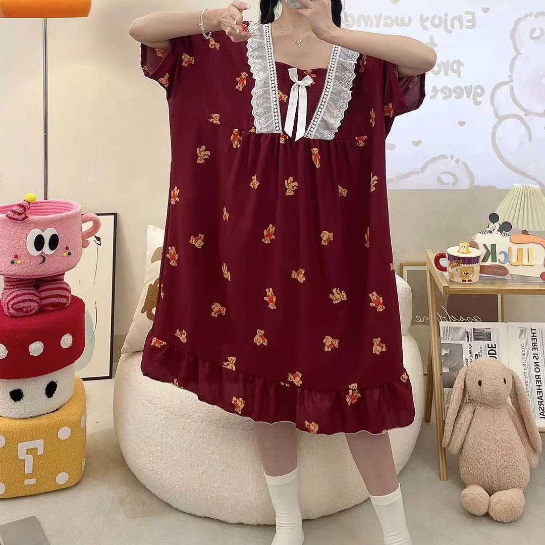 XIE4 卡通百搭家居睡裙8874