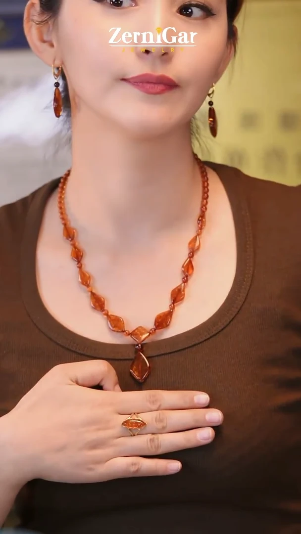 裸石琥珀未镶嵌天然琥珀四件套