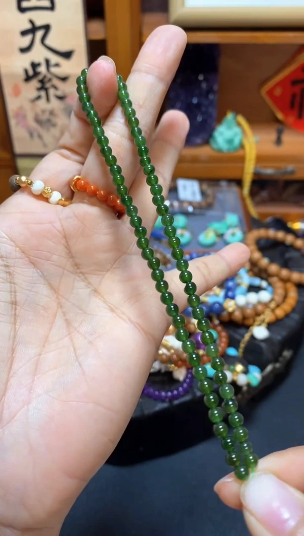 【闪购商品】非洲檀香手串/手链菠菜绿