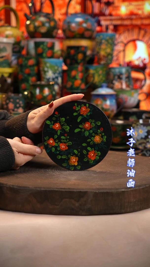 油画   釉下彩  碟子