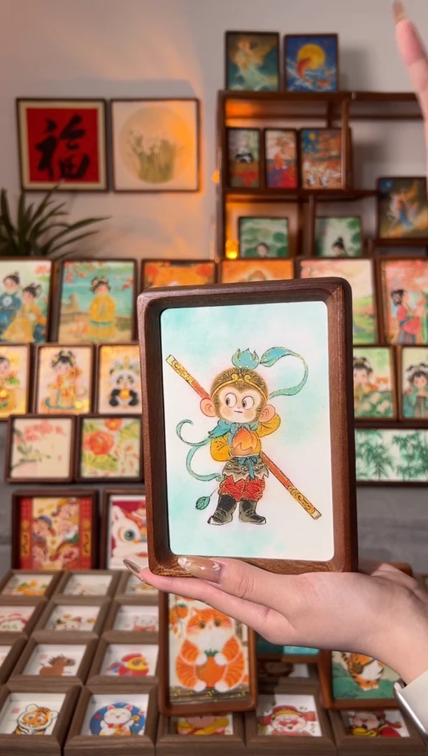 【闪购商品】国画齐天小圣 手绘国画6寸