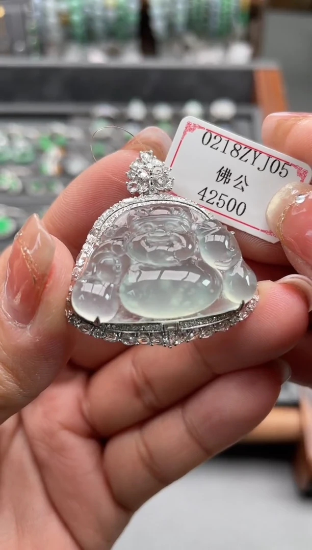 【闪购商品】翡翠挂件18K金镶嵌0218ZYJ05