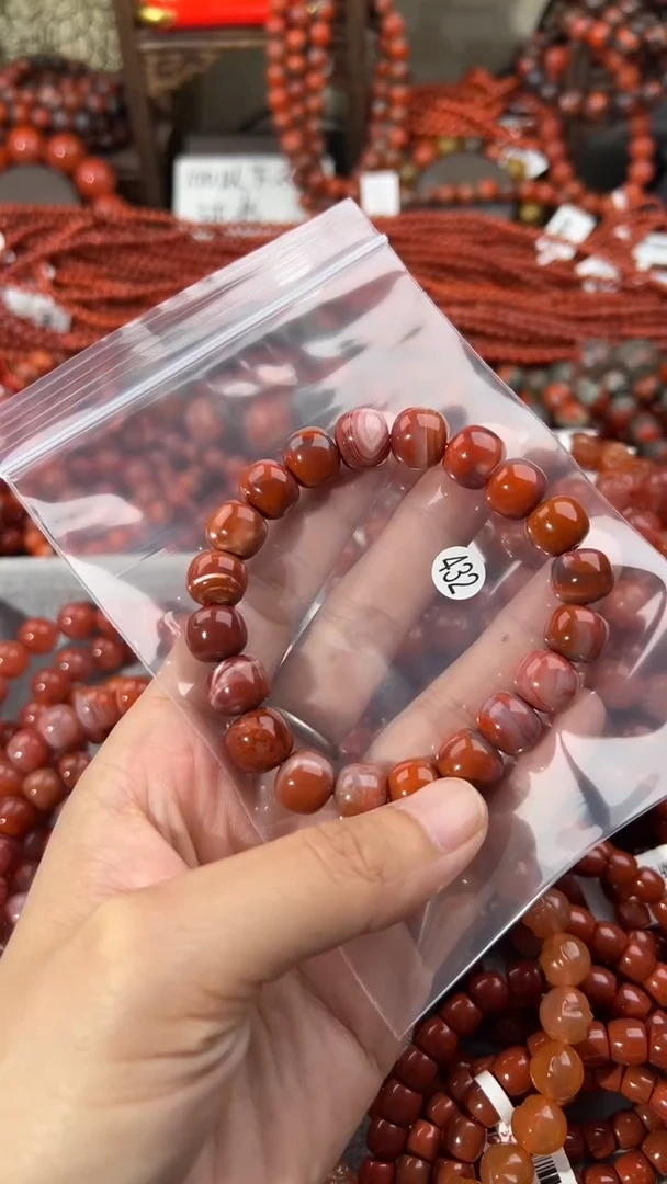 南红玛瑙手串未镶嵌11